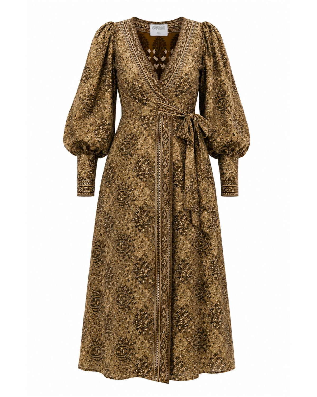 Daria Wrap Maxi Dress in brown